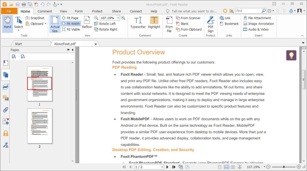 Program do edycji PDF Foxit Reader