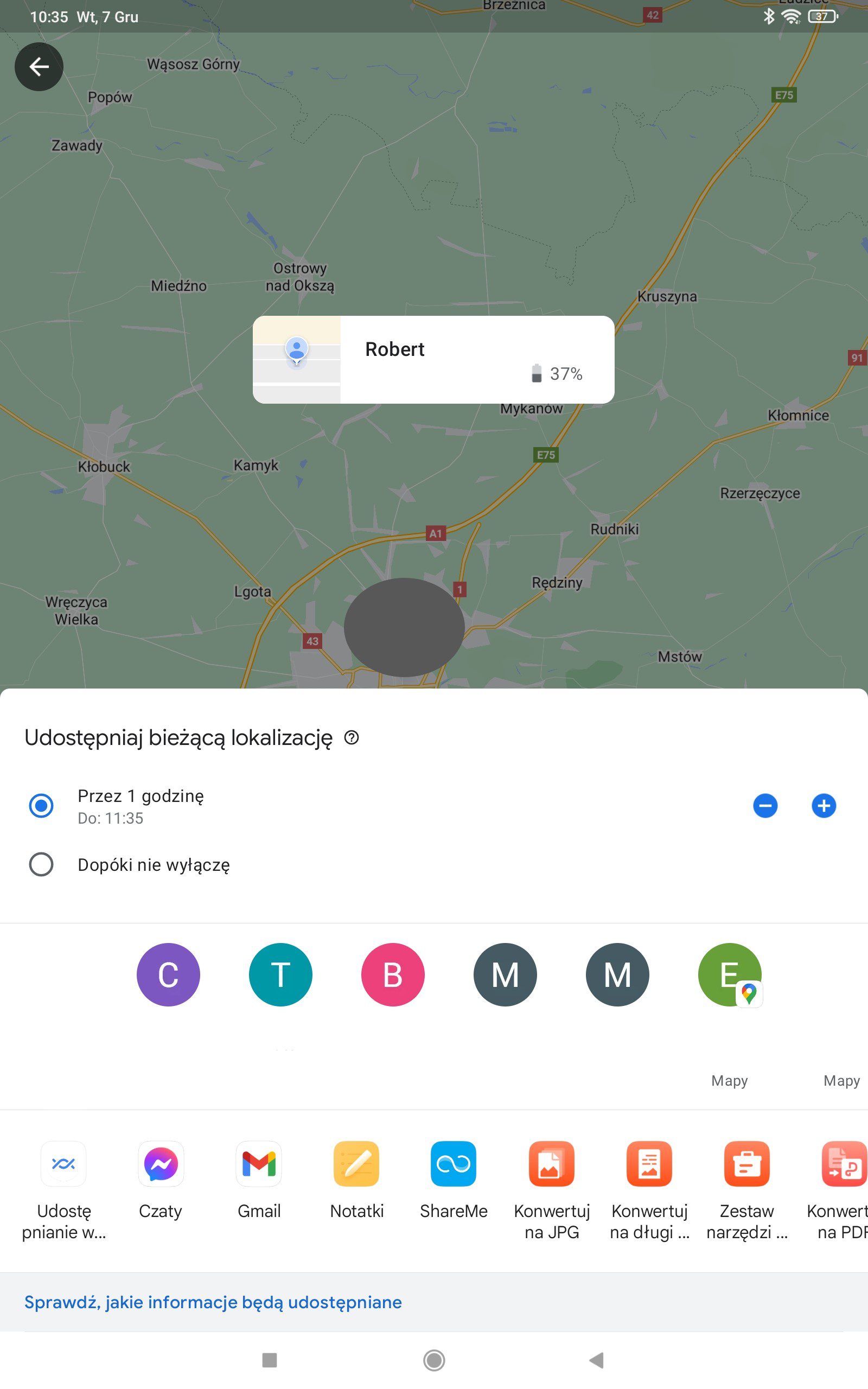 google maps udostępnianie lokalizacji