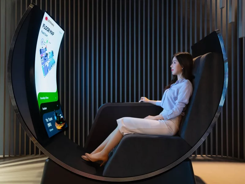 LG zaprezentuje multimedialny fotel podczas targów CES. Media Chair jest jak jednoosobowe kino