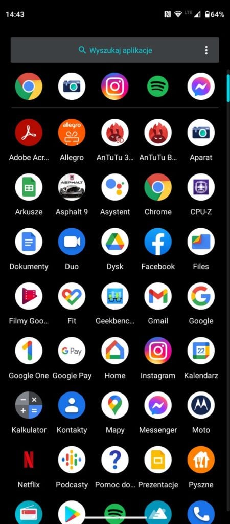 Motorola G60 aplikacje