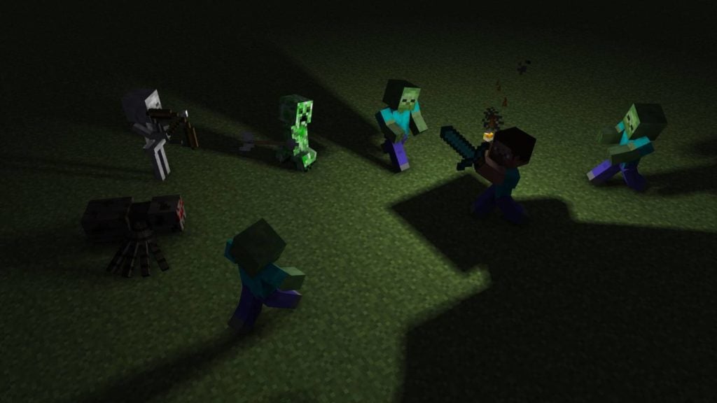 Minecraft nocne walki z potworami