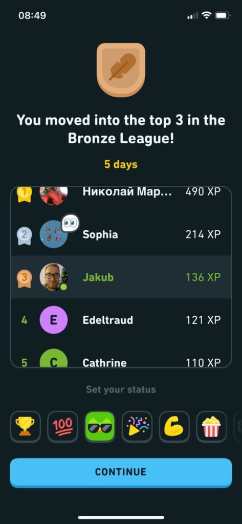 Duolingo ranking