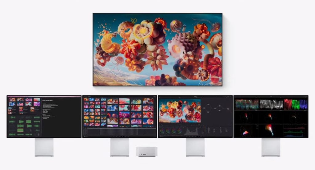 Mac Studio z wyświetlaczami