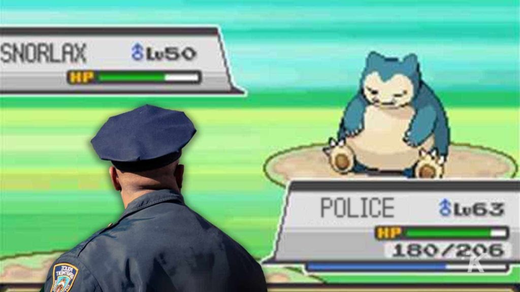 Policjanci grają w Pokemon GO