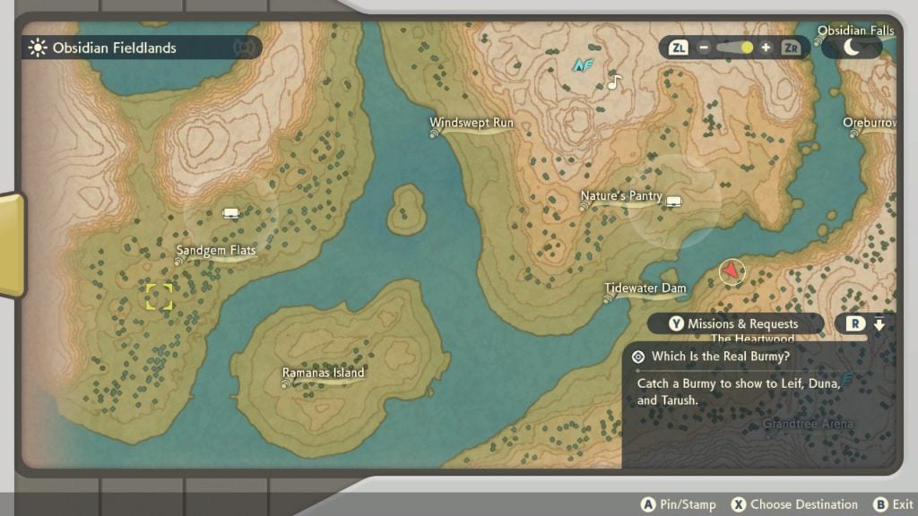 Pokemon Legends Arceus mapa z ekwipunkiem innych graczy