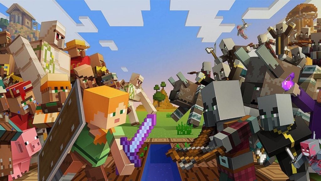 Minecraft Preview walka z wieśniakami