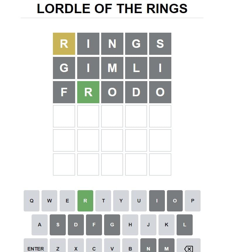 Lordle of the rings