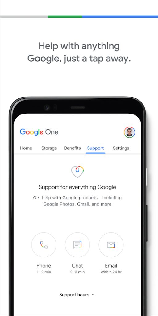 Google One pomoc asystentów