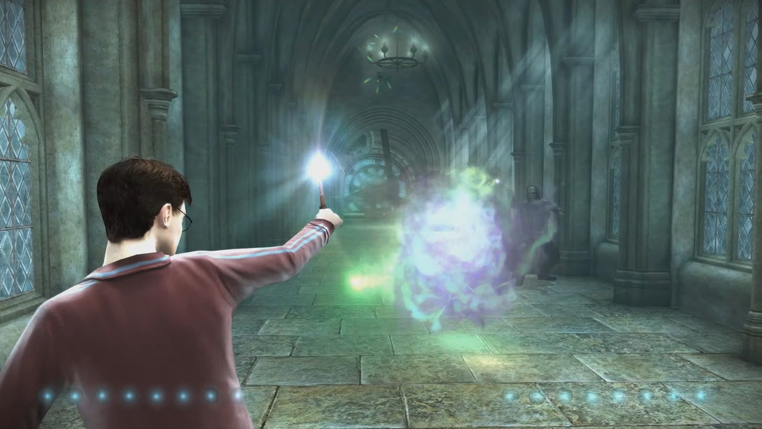Screenshot z gry Harry Potter i Książę Półkrwi - walka