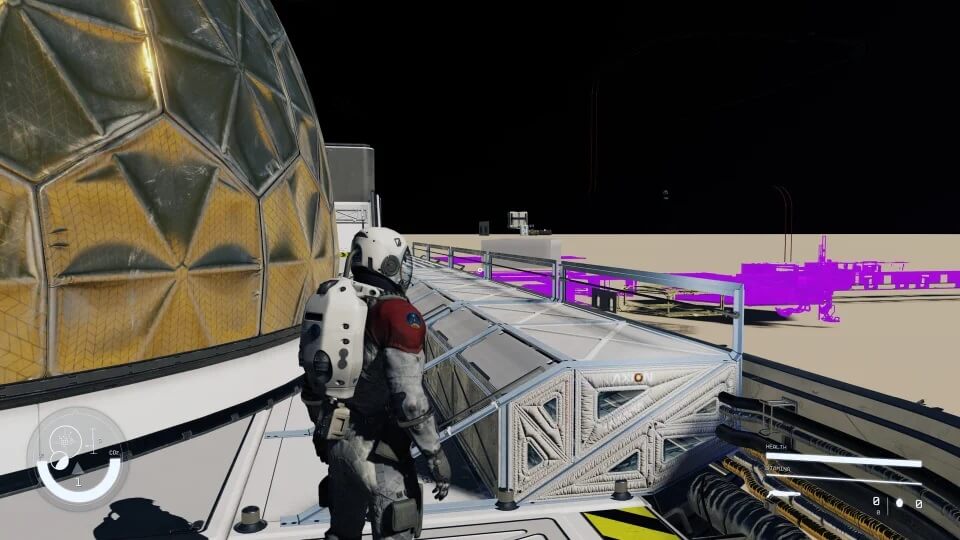 zrzut ekranu z gameplay starfield 2018 build