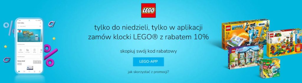 promocja al.to LEGO z rabatem 10% w aplikacji al.to