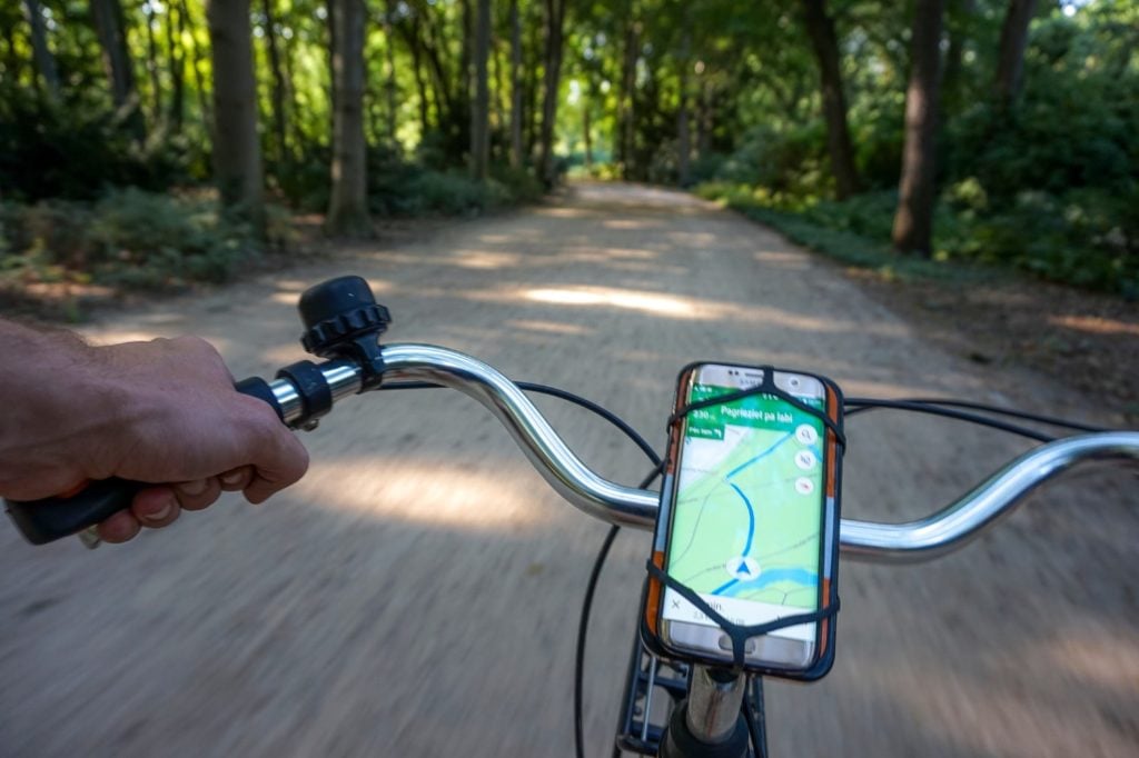 Mapy google na rowerze