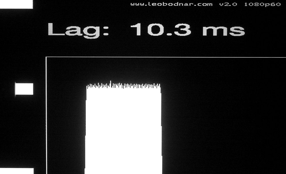 wynik pomiaru input laga dla LG OLED55A2