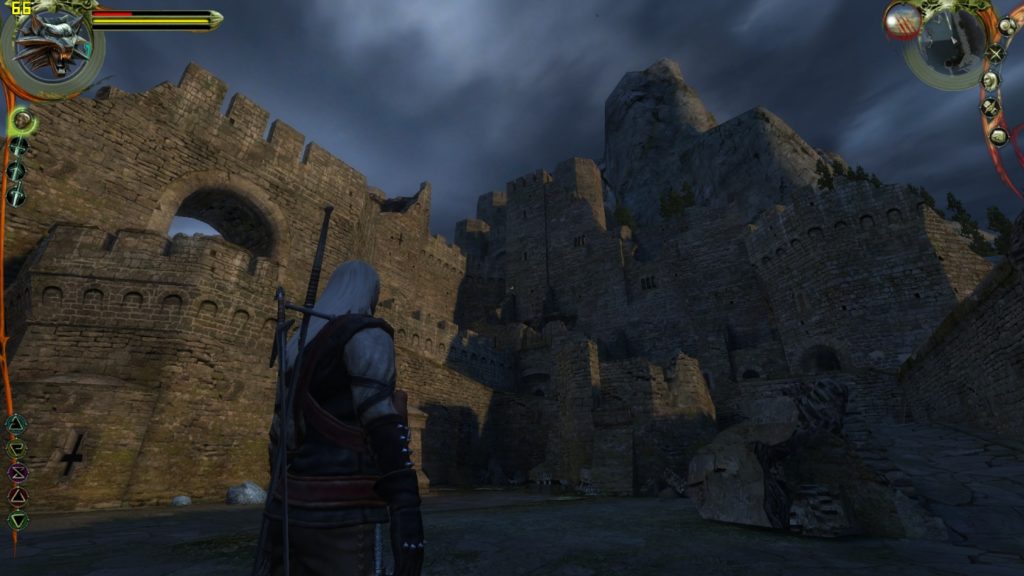 Zrzut ekranu z gry Wiedźmin na Lenovo V55t zamek