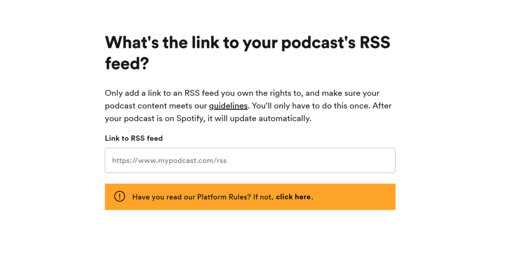 podcast spotify rss