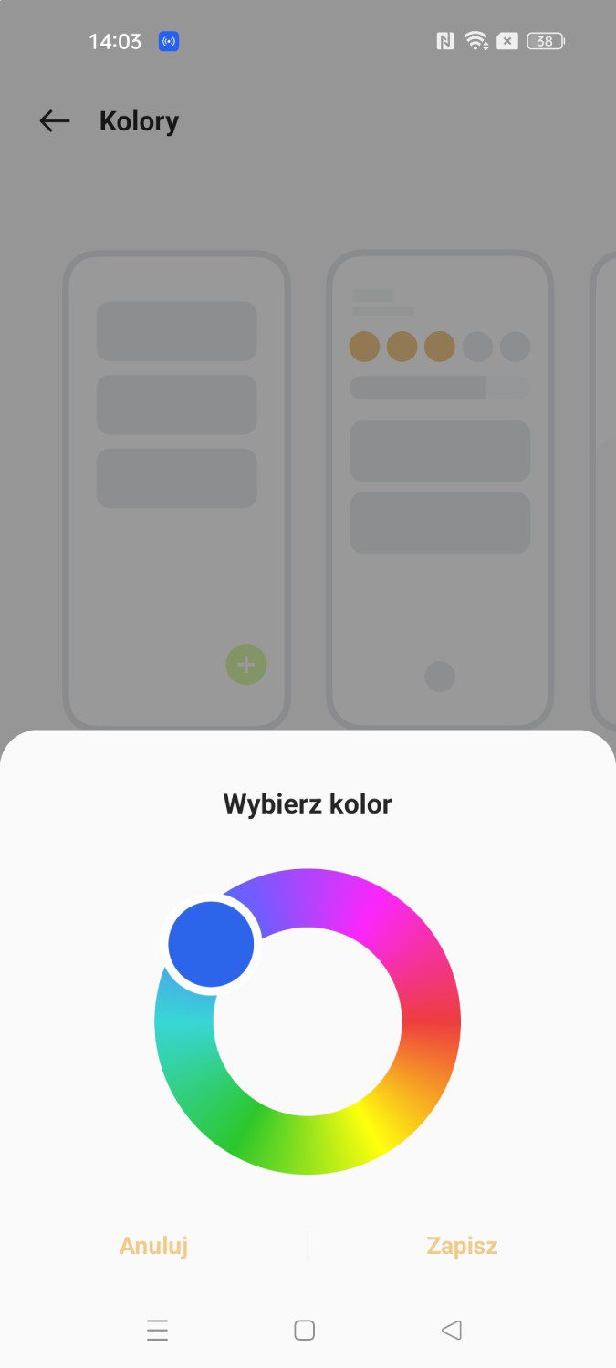 personalizacja kolorów interfejsu realme ui 3.0