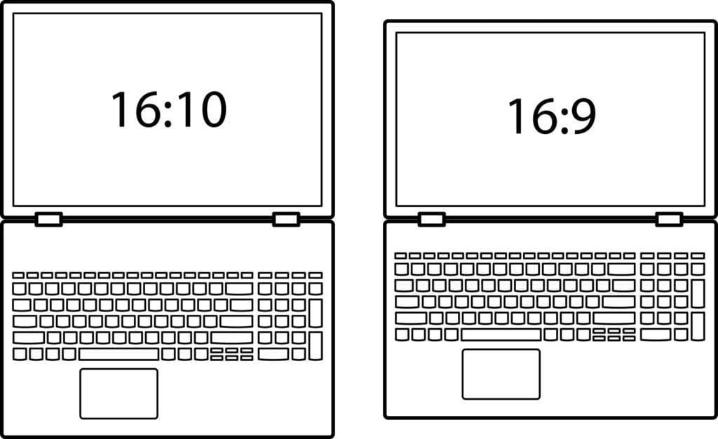 Porównanie proporcji w laptopie dla grafika