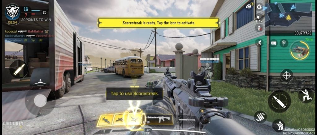 Screenshot z gry Call of Duty Mobile na Sony Xperia 10 IV