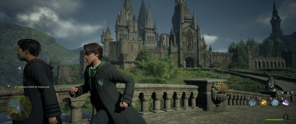 widok na zamek w hogwarts legacy