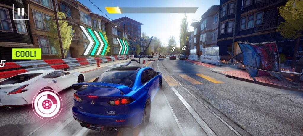 Zrzut ekranu z gry Asphalt 9 na Motoroli Moto G73