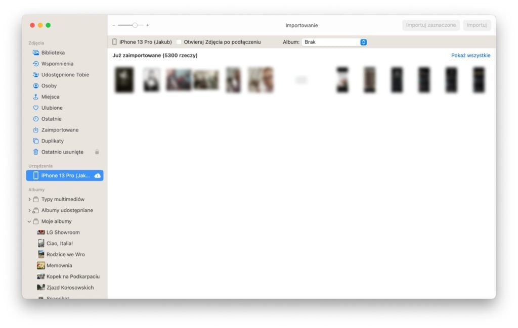 Synchronizacja zdjęć między iPhone a Mac