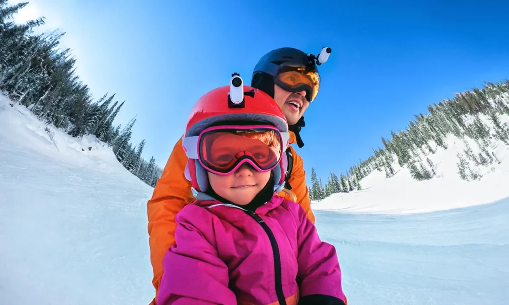 kamera 360 stopni łyżwy snowboard