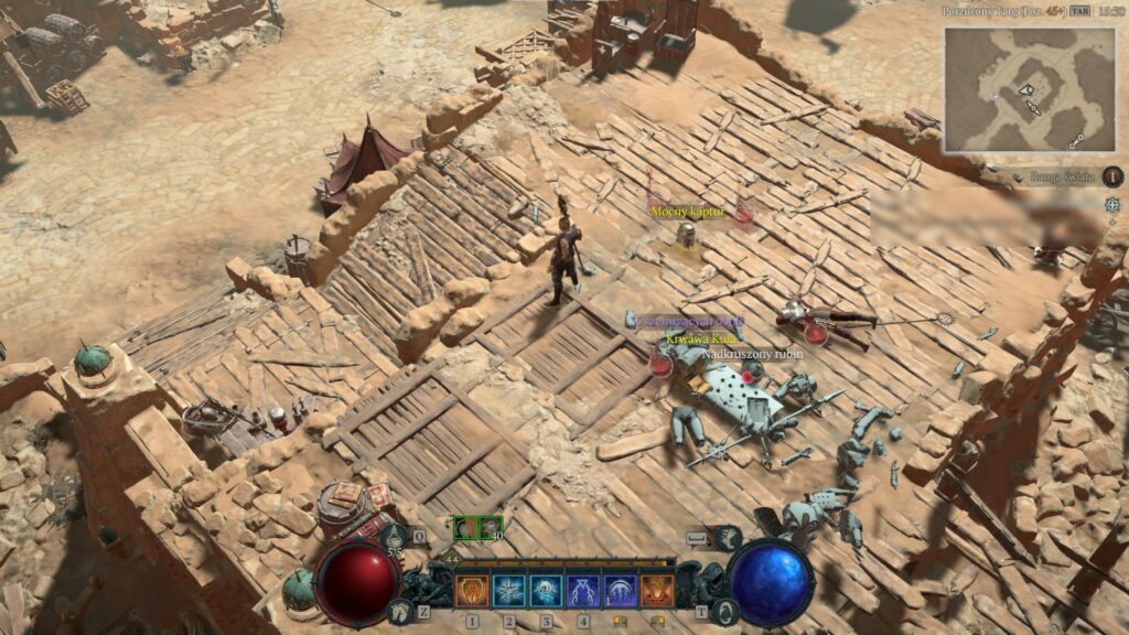 Zrzut ekranu z gry Diablo IV na niskich detalach