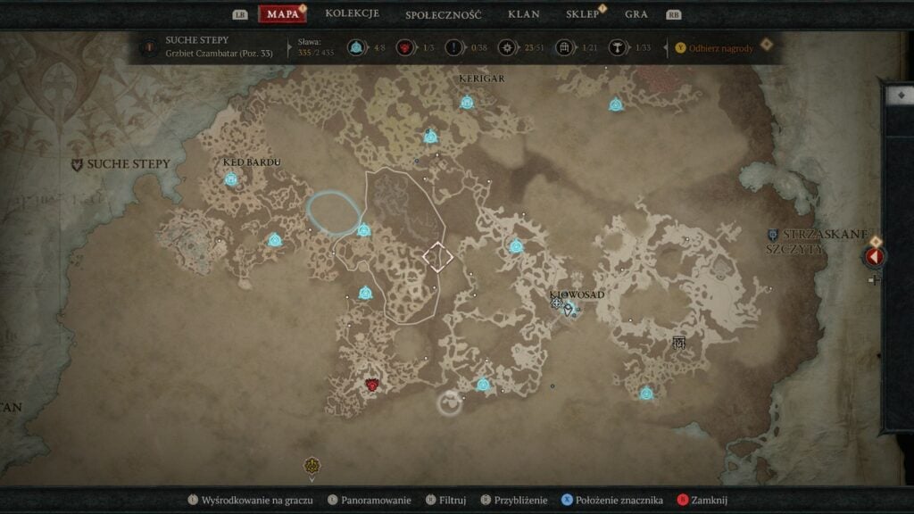 Mapa Świata w Diablo 4