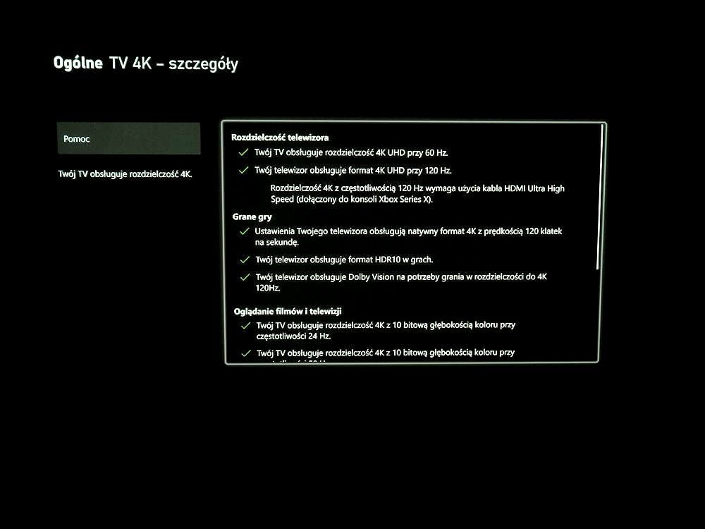 komunikat Xbox Series LG OLED42C3