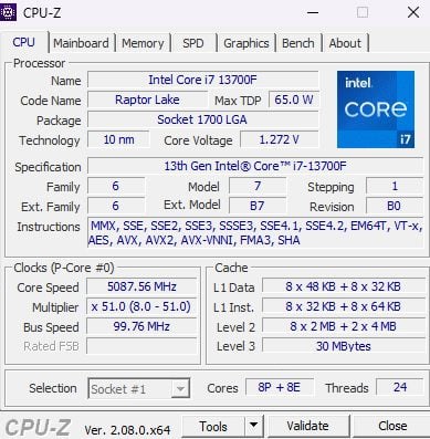 procesor intel core i7-13700f w g4m3r hero 2023