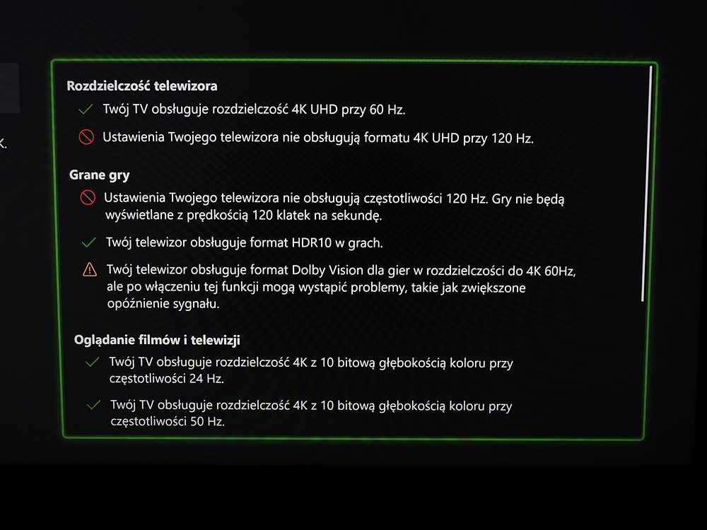 Komunikat z konsoli Xbox Series X Sony 75x75WL