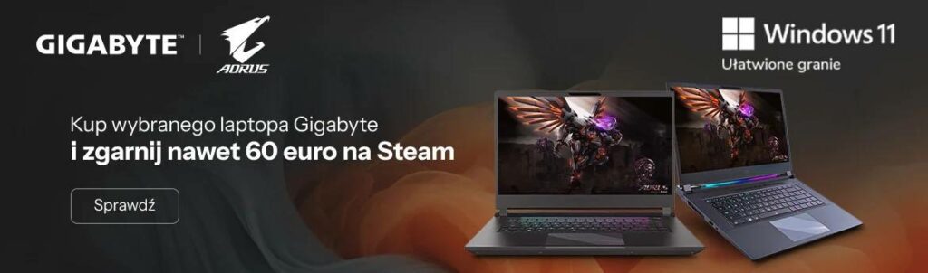 x-kom promocje Kup wybranego laptopa Gigabyte i zgarnij nawe 60 euro na Steam