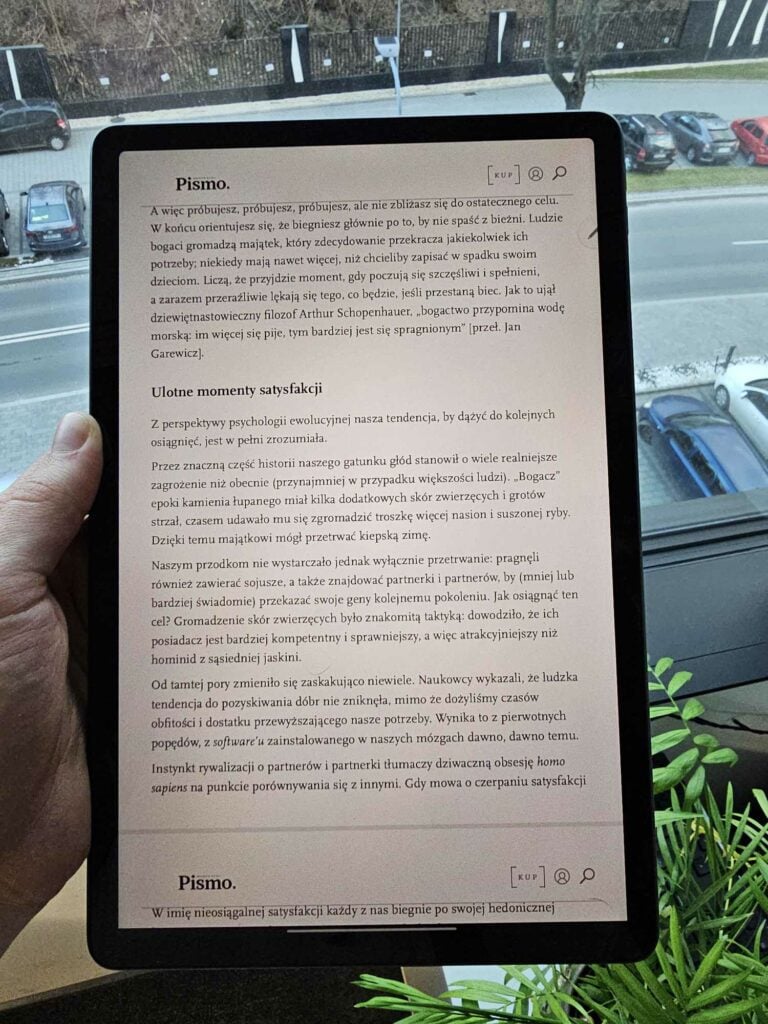 tryb czytania na Lenovo Tab M11