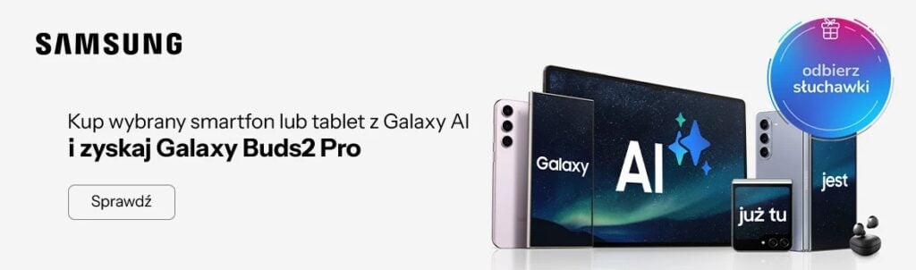x-kom promocja Kup wybrany smartfon lub tablet z Galaxy AI i zyskaj Galaxy Buds2 Pro