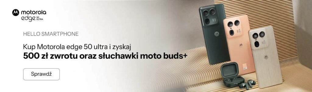 x-kom promocja Kup smartfon Motorola edge 50 ultra 5G i zyskaj słuchawki moto buds+