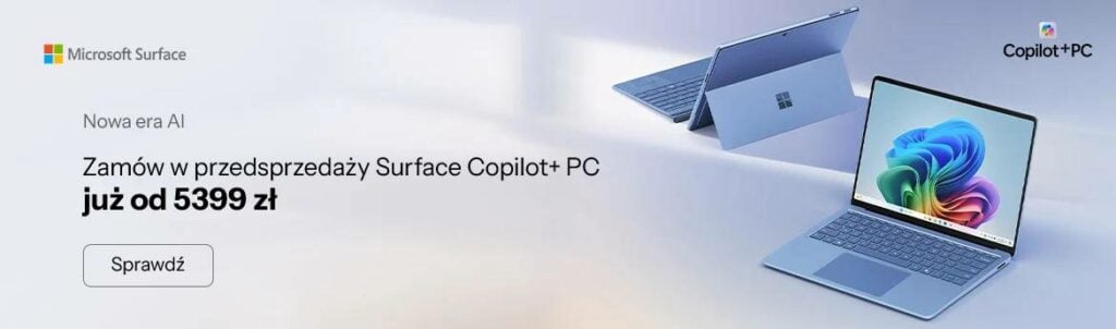 x-kom promocja Zamów w przedsprzedaży Surface Pro Copilot+ PC już od 5399 zł