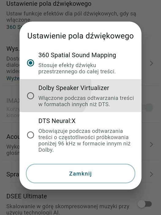 Opcje pola dźwiękowego Sony Bravia Theatre Bar 9 HT-A9000
