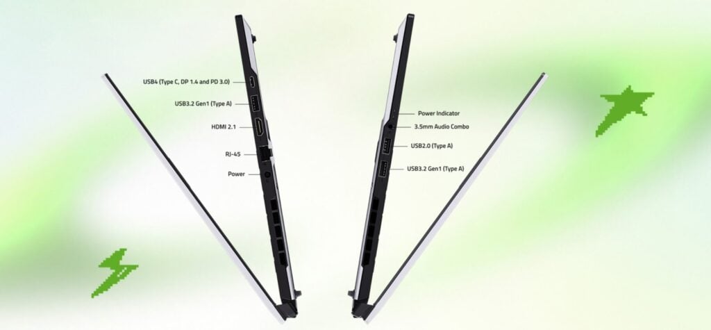 złącza w gigabyte aero x16