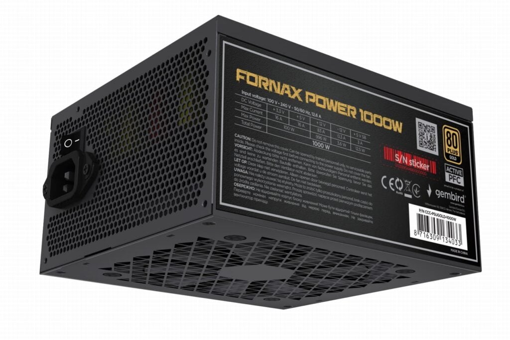 zasilacz gembird fornax 1000 w 80 plus gold